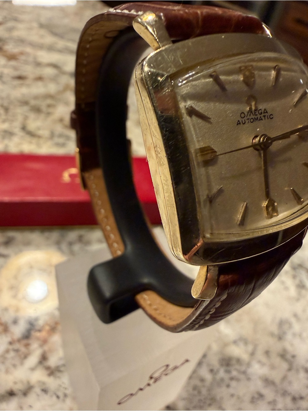 Omega Vintage 14k Gold-Filled 1958 Square Automatic Watch - Picture 4 of 12